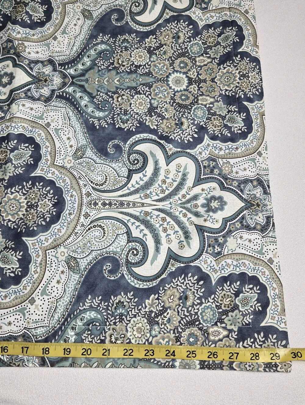 Pottery Barn Jordana Paisley Percale Pillow Shams Featuring Blue Floral Paisley
